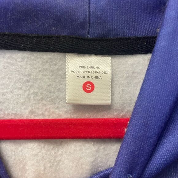 Women's Realistic T Rex Dinosaur Purple Hooded Sweatshirt SZ S - Picture 4 of 7